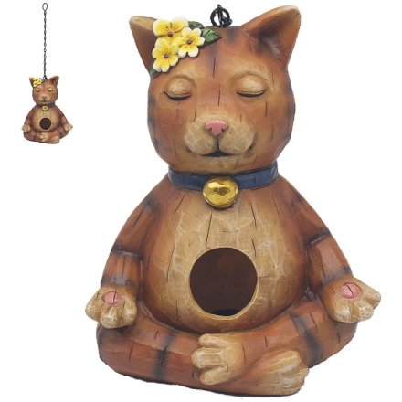 Cat Bird House, 19cm 