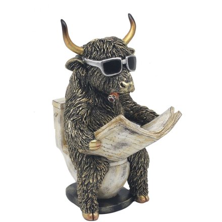 Loo-time Highland Cow, 21cm 