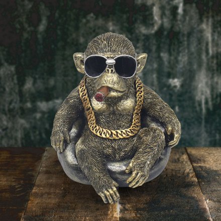 Unleash the wild side of your decor with our Gorilla Chilling Ornament 