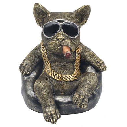 Frenchie Dog Chilling Deco, 21cm 