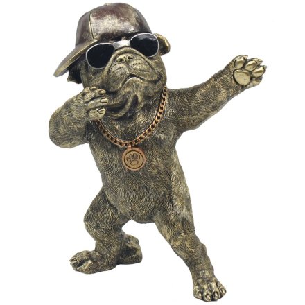 Pug Bolting Ornament, 28cm 