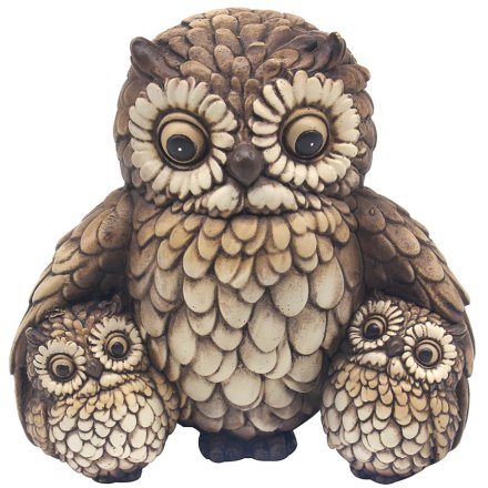 Hooters Mum Owl With Babies Deco
