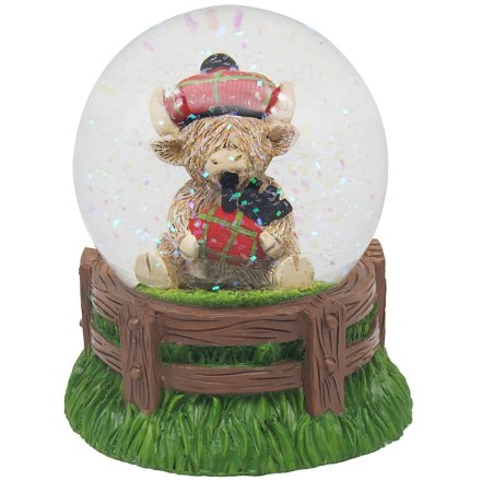 Highland Cow Bagpipe Waterglobe