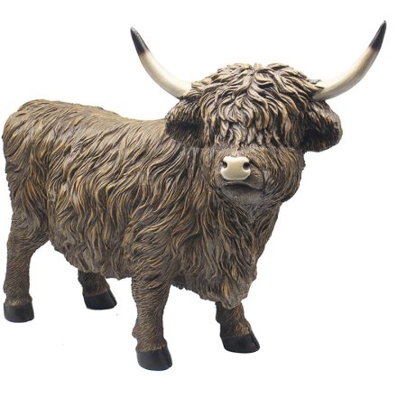Standing Highland Cow, 41cm 