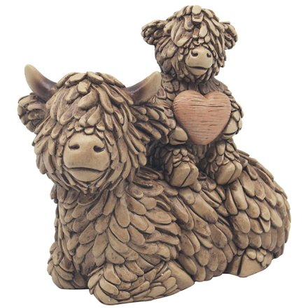 Hughie Highland Cow Pair Ornament 