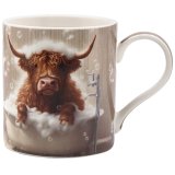 Bathe like a Scottish gentry with our Highland Cow Bubble Bath Mug! 