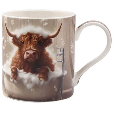 Highland Cow Bubble Bath Mug, 13cm 