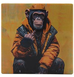 Add a touch of nature to your living space with our Monkey Life Coaster Set