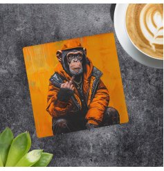 "Bring the jungle into your home with the Monkey Life Coaster