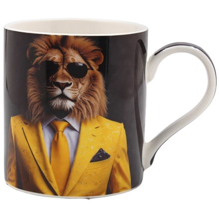 Lion Bling Mug, 13cm 