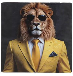 Add a touch of regal glamour to your home with our Lion Bling Coaster -