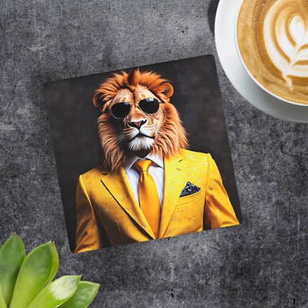 Add a touch of regal glamour to your home with our Lion Bling Coaster -