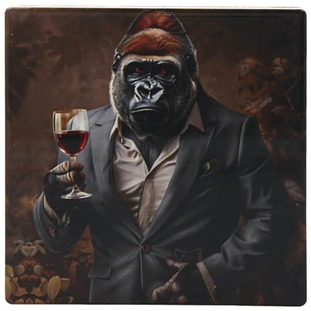 Wine Kong-oisseur Coaster, 10cm 