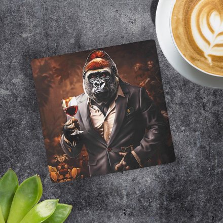 Toast to both style and functionality with our Wine Kong-oisseur Coaster 