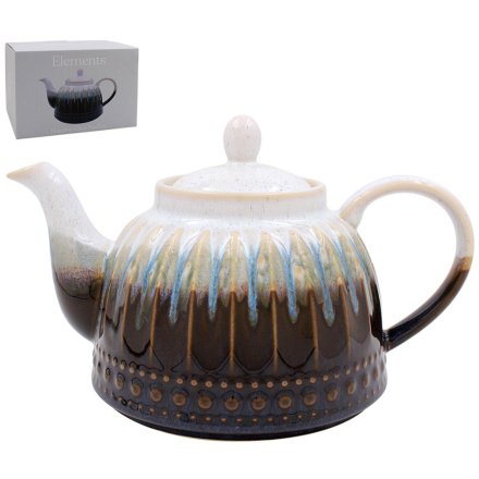 Reactive Glaze Tea Pot, 23cm 