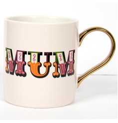 Upgrade your mug collection with this stylish and colorful piece.