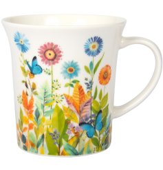 Start your morning off with a touch of elegance with our new Portfolio Butterfly Flowers mug! 
