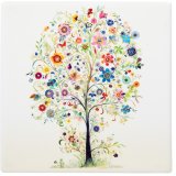stylish tree design coaster in giftbox