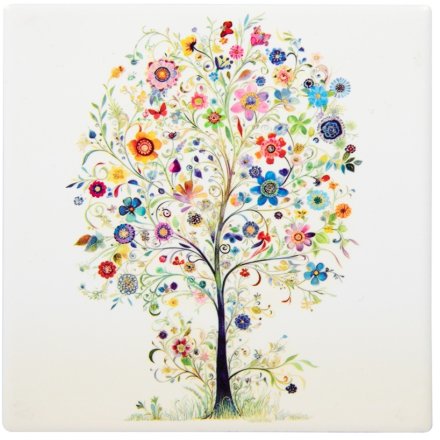 Portfolio Doodle Tree Coaster, 10cm 