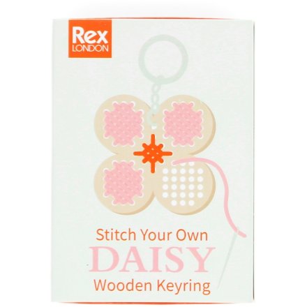Personalize your style with our DIY Stitch Your Own Wooden Keyring - Daisy! 