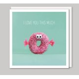 Express your love and appreciation with our charming I Love You This Much greetings card. 