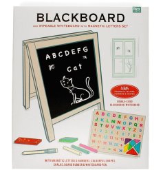 Unleash your creativity with our Tabletop Blackboard And Whiteboard Easel Set 