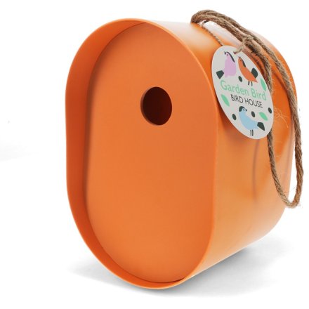 oval bird house it's the perfect size for your feathered friends to enjoy.