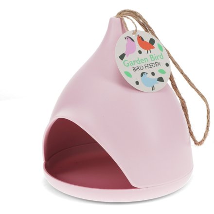 small pink bird feeder 