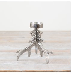 Metal Antler Candle Holder 15cm