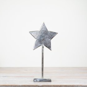 40cm Tall Metal Star on Base 