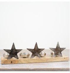 Illuminate your space with our Silver Star Candle Holder