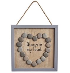  apture your cherished moments in the rustic charm of our Always In My Heart Pebble Frame - 