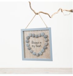  apture your cherished moments in the rustic charm of our Always In My Heart Pebble Frame - 