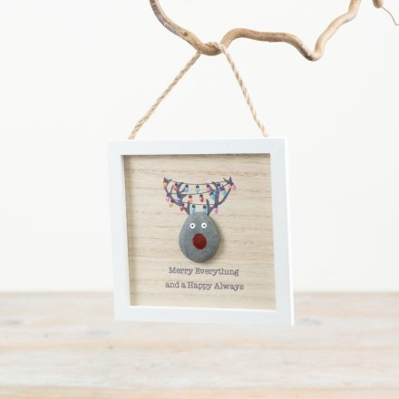 "Merry Everything And A Happy Always" Pebble Photo Frame 