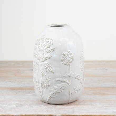 Add a touch of elegance and charm to your home with our stunning Flower Design Ceramic Vase