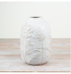 Add a touch of elegance and charm to your home with our stunning Flower Design Ceramic Vase