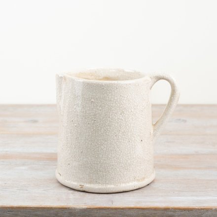 White Distressed Jug 22cm