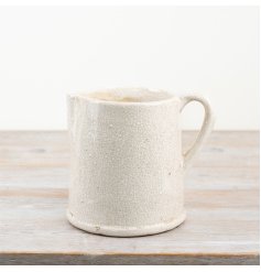 White Distressed Jug 22cm