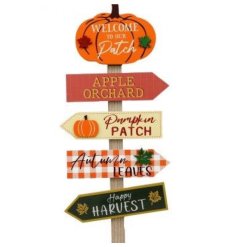 Pumpkin Patch Sign Post 44cm