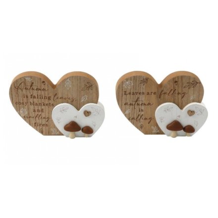 2/a Double Heart Autumn Ornament 