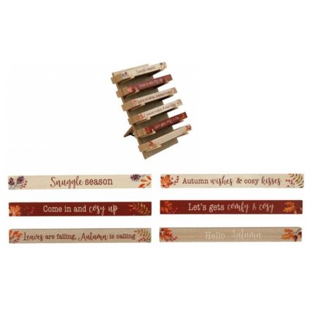 6/a Autumnal Wooden Signs