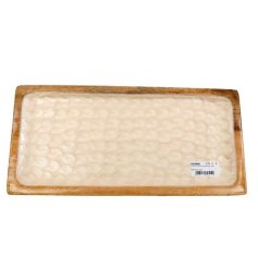 40cm Capiz Style Enamel Tray