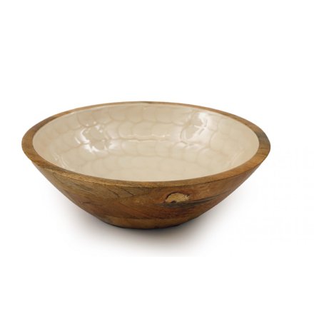 25cm Capiz Style Enamel Bowl