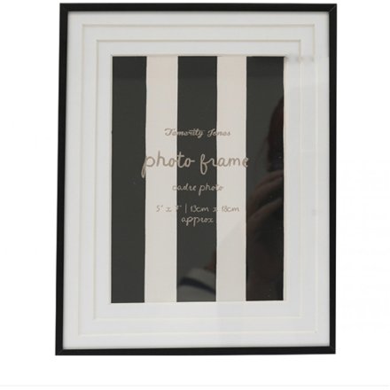 5x7 Black Mount Photo Frame 