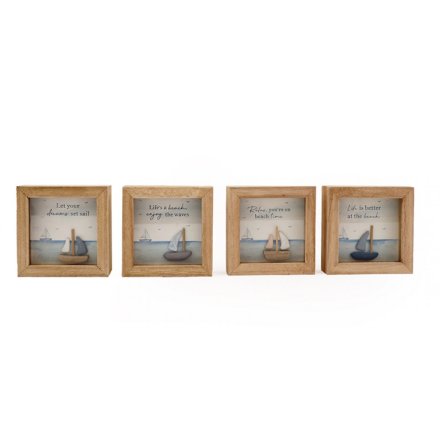 12cm Beach Pebble Plaque 4/a