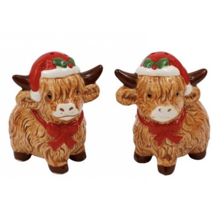 14cm Highland Cow Salt & Pepper Set
