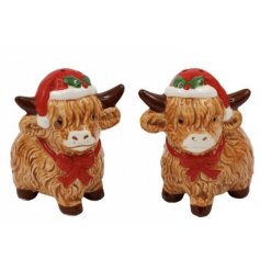 14cm Highland Cow Salt & Pepper Set