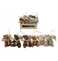 10cm Teddy Bear Hangers 6/a