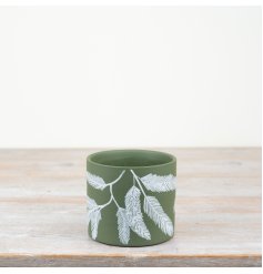 Green leafy planter 