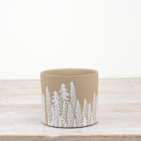 stylish planter featuring a tree pattern design 